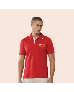 Greys&Blues Jacq Polo T-Shirt-Red with White